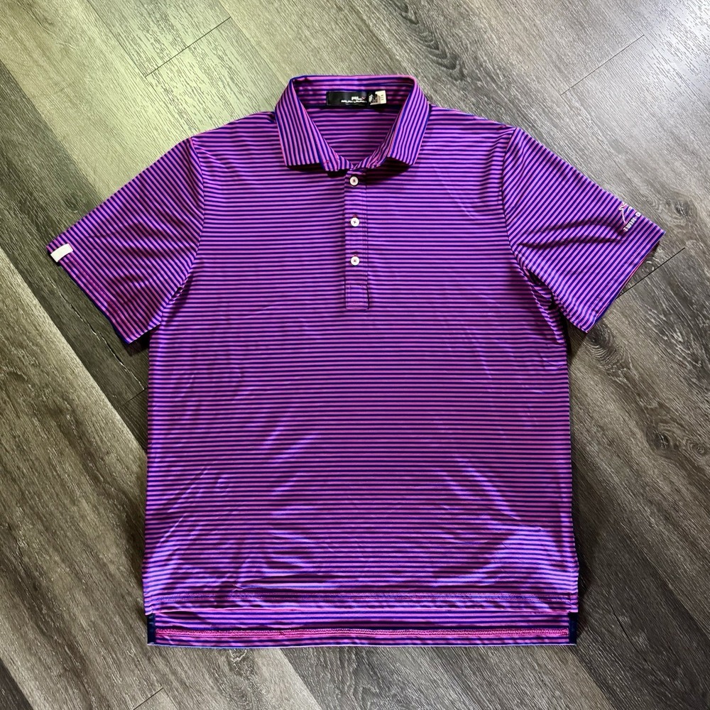 RLX Ralph Lauren Polo Shirt Mens Large Purple Performance Piedmont Driving Club - Picture 1 of 5